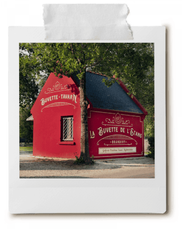 peinture sur mur pour buvette de letang gesret