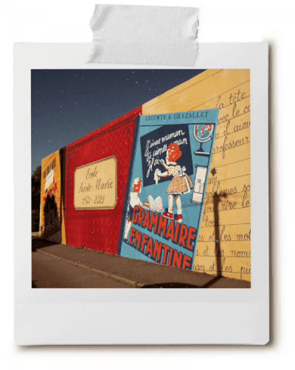 peinture sur mur pour ecole sainte marie gesret