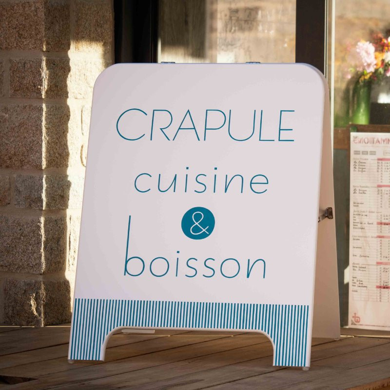 enseigne peinte stop trottoir crapule ets gesret